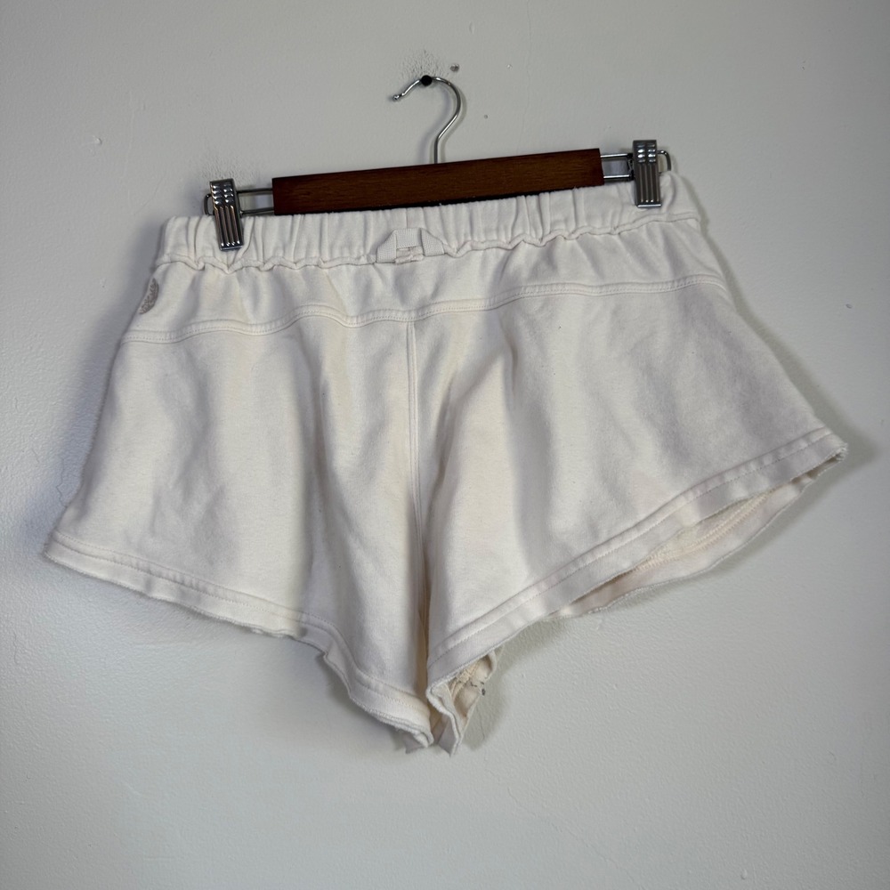 Free People FP Movement Makai Cut Off Relaxed Lounge Shorts Size XS Cream - Picture 2 of 4